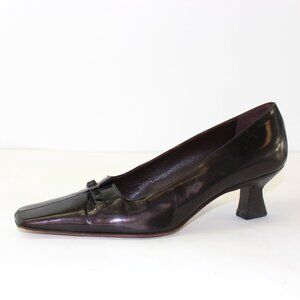 Christian Dior Patent Leather Kitten Heel Buckle Pumps Womens (EU 35.5/US 5.5)